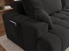Ecksofa L-Form mit Schlaffunktion und Bettkasten Tulio Rechts Schwarz