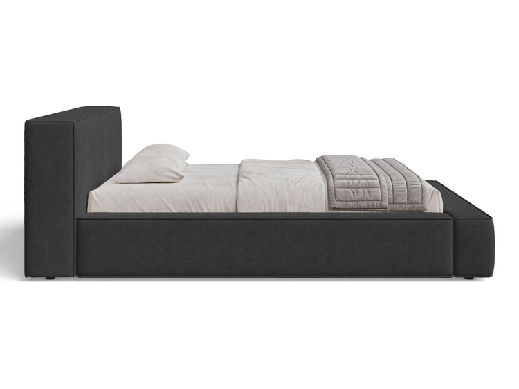 Polsterbett mit Bettkasten und Lattenrost 160x200 Mali Schwarz