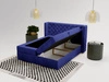 Boxspringbett mit Bettkasten 180x200 Lion Dunkelblau