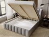 Polsterbett mit Bettkasten und Lattenrost 160x200 Neos Grau