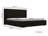 Polsterbett mit Bettkasten und Lattenrost 120x200 Astra Schwarz