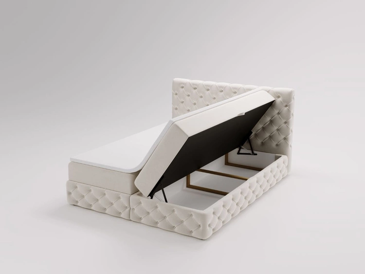 Boxspringbett mit Bettkasten 160x200 Canolo Beige