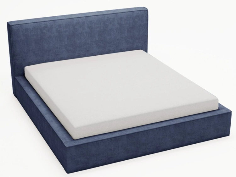 Polsterbett mit Bettkasten und Lattenrost 120x200 Monaco Blau