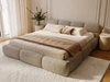 Polsterbett mit Bettkasten und Bettrost 160x200 Sweet Low Dunkelbeige
