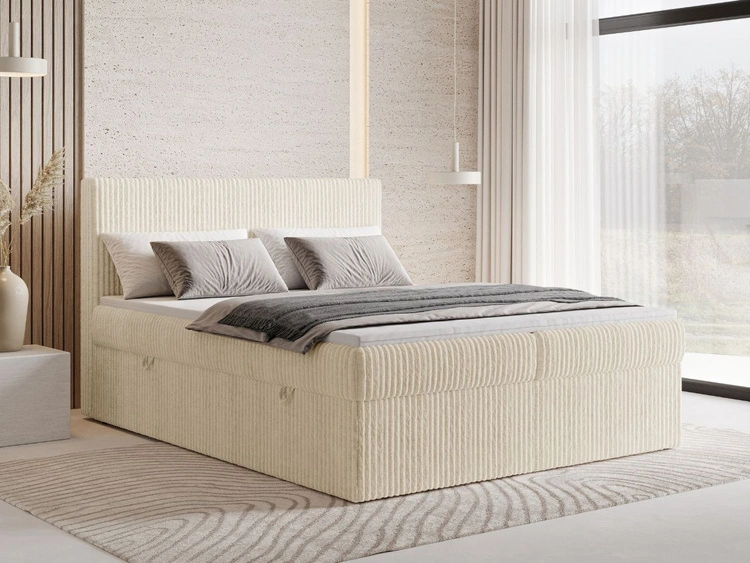 Boxspringbett mit Bettkasten 160X200 Brisa Beige