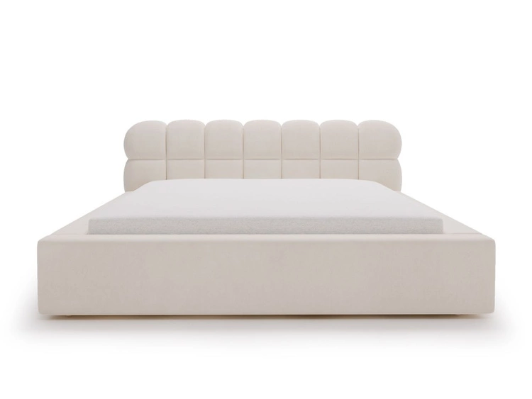 Polsterbett mit Bettkasten und Lattenrost 120x200 Plaza Creme