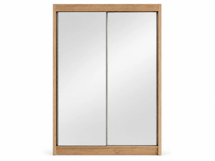 Schiebetürenschrank 150 cm mit Spiegel und LED-Beleuchtung Luzio Eiche Sonoma