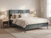 Boxspringbett mit Bettkasten 180x200 Vendi grau