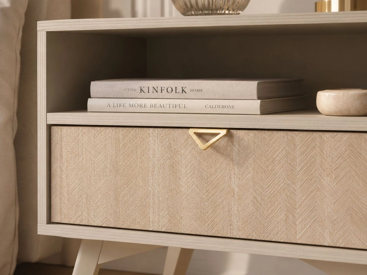 Nachttisch mit Schublade Modena Beige