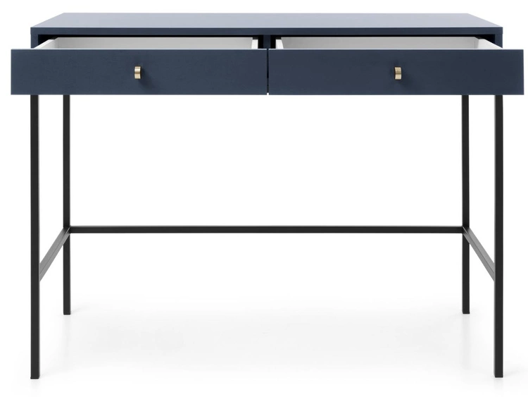 Schminktisch mit Schwarz Metallbeinen Amor Marineblau