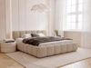 Polsterbett ohne Bettkasten mit Lattenrost 180x200 Cloud Low aus Bouclé-Stoff Dunkelbeige