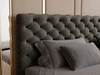 Boxspringbett mit Bettkasten 140x200 Bergamo Dunkelgrau