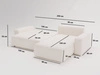 Ecksofa L-Form Rechts mit Schlaffunktion und Bettkasten Tazones Schwarz