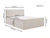Boxspringbett mit Bettkasten 180x200 Osteno Grau