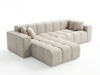 Ecksofa L-Form Links Moderne Ecksofa Loopo Beige