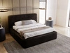 Polsterbett mit Bettkasten und Lattenrost 160x200 Amaro Schwarz