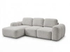 Ecksofa L-Form mit Schlaffunktion und Bettkasten Avelin Links Grau