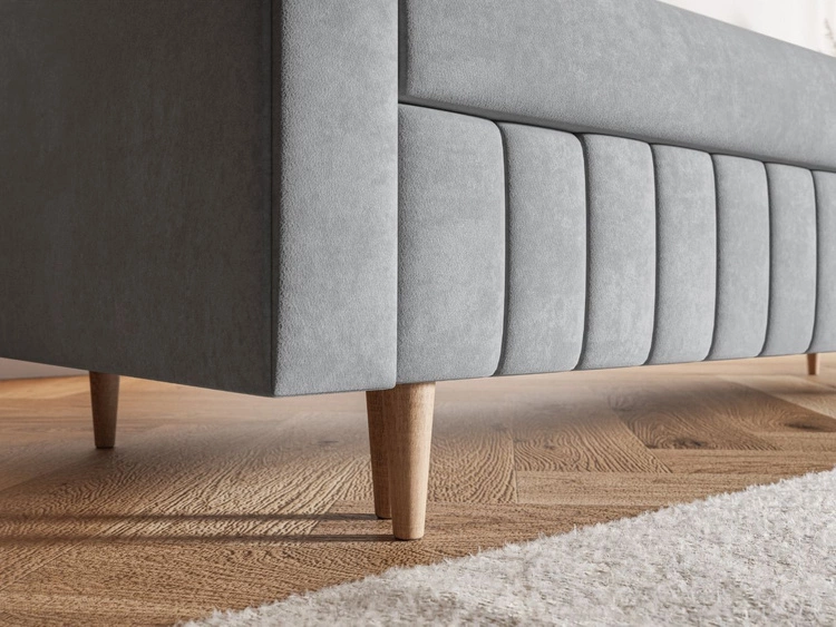Schlafsofa mit Bettfunktion und Bettkasten Castelo Grau