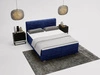 Boxspringbett mit Bettkasten 120x200 Forte Dunkelblau