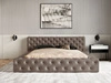 Polsterbett mit Bettkasten und Lattenrost 180x200 Palini Braun
