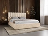 Polsterbett mit Bettkasten und Lattenrost 200x200 Roma Beige