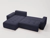 Ecksofa L-Form Links mit Schlaffunktion und Bettkasten Portland Anthrazit