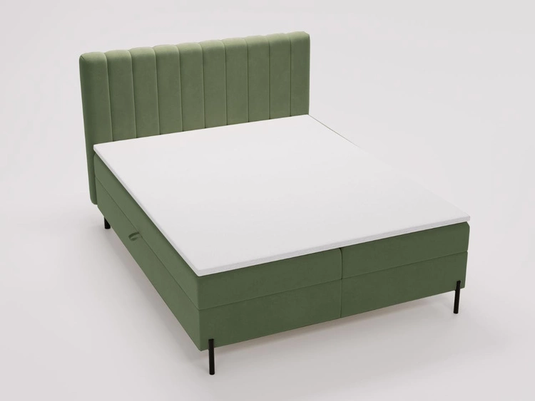 Boxspringbett mit Bettkasten 140x200 Primavera Grün