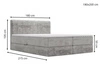 Boxspringbett mit Bettkasten 180x200 Forte Beige