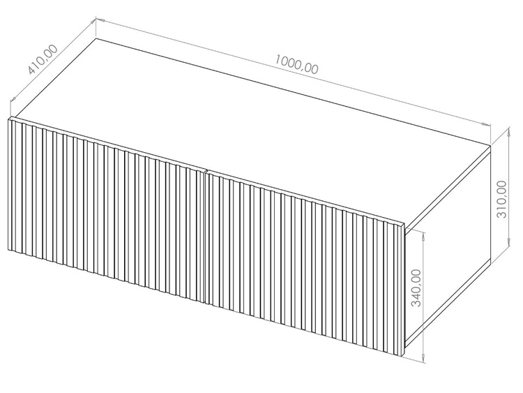 TV-Lowboard mit Türen 100 cm Kioto Cashmere