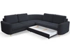 Ecksofa L-Form Links mit Schlaffunktion und Bettkasten Limon Dunkelblau