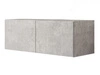 TV-Lowboard mit Türen und LED-Beleuchtung 100 cm Nodoo Beton