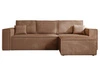 Ecksofa L-Form mit Schlaffunktion und Bettkasten Prato XL Braun 