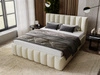 Polsterbett mit Bettkasten und Lattenrost 140x200 Neos Beige