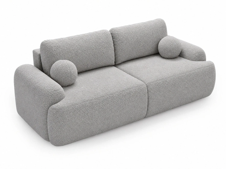 Sofa mit Schlaffunktion und Bettkasten Aurio Grau