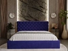 Polsterbett mit Bettkasten und Lattenrost 200x200 Apollo  Blau