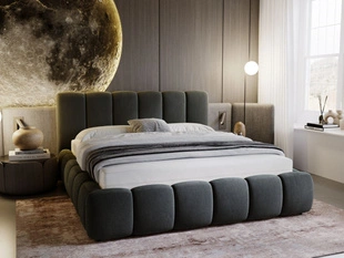 Polsterbett Ohne Bettkasten mit Lattenrost 180x200 Cloud Dunkelgrau