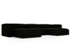 Wohnlandschaft Universell Moderne Cord Ecksofa Landi Schwarz