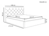 Polsterbett mit Bettkasten und Lattenrost 140x200 Selva Dunkelblau