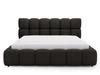 Polsterbett mit Bettkasten und Lattenrost 180x200 Modo aus Bouclé-Stoff Schwarz