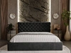 Polsterbett mit Bettkasten und Lattenrost 160x200 Apollo Schwarz