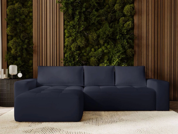 Ecksofa L-Form Links mit Schlaffunktion und Bettkasten Portland Anthrazit