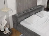 Polsterbett mit Bettkasten und Lattenrost 140x200 Lipari Dunkelgrau