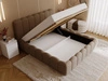 Polsterbett mit Bettkasten und Lattenrost 180x200 Smile Braun