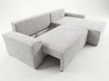 Ecksofa L-Form mit Schlaffunktion und Bettkasten Nivo Grau