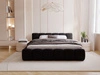 Polsterbett mit Bettkasten und Lattenrost 140x200 Cloud Low Schwarz