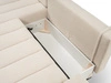 Ecksofa mit Schlaffunktion und Bettkasten Links Adoro Hellbeige