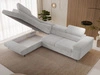 Ecksofa L-Form mit Schlaffunktion und Bettkasten Argon Links Grau