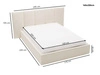 Polsterbett mit Bettkasten und Lattenrost 160x200 Lizbona Beige