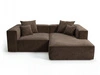 Ecksofa L Rechts Vellaro Braun