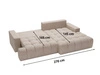Ecksofa L-Form mit Schlaffunktion und Bettkasten Havi Rechts Grau